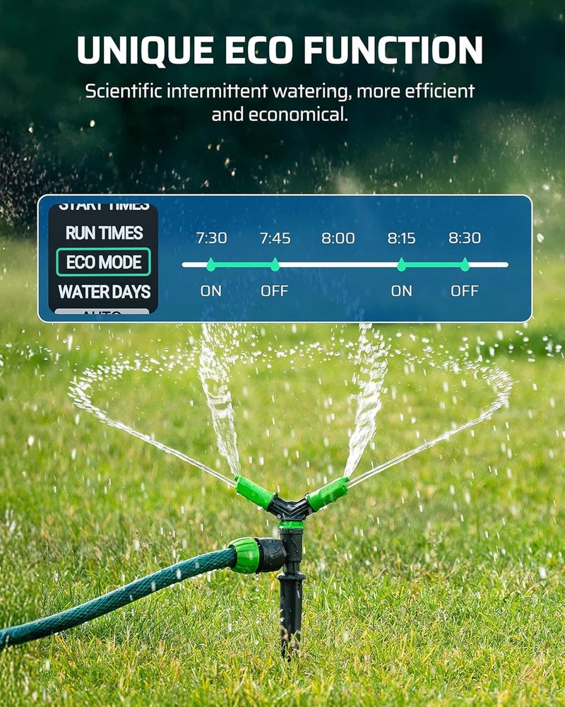 DEWENWILS DEWENWlLS Sprinkler Timer, 4 Zone, Outdoor Faucet lrigation, Rain Delay & Manual, Programmable Water Hose Timer for Holiday, Garden, Lawn, Vegetable Gardening, Potted Flowers - Image 3